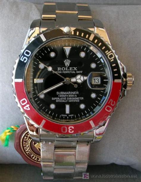 rolex submariner negro y rojo